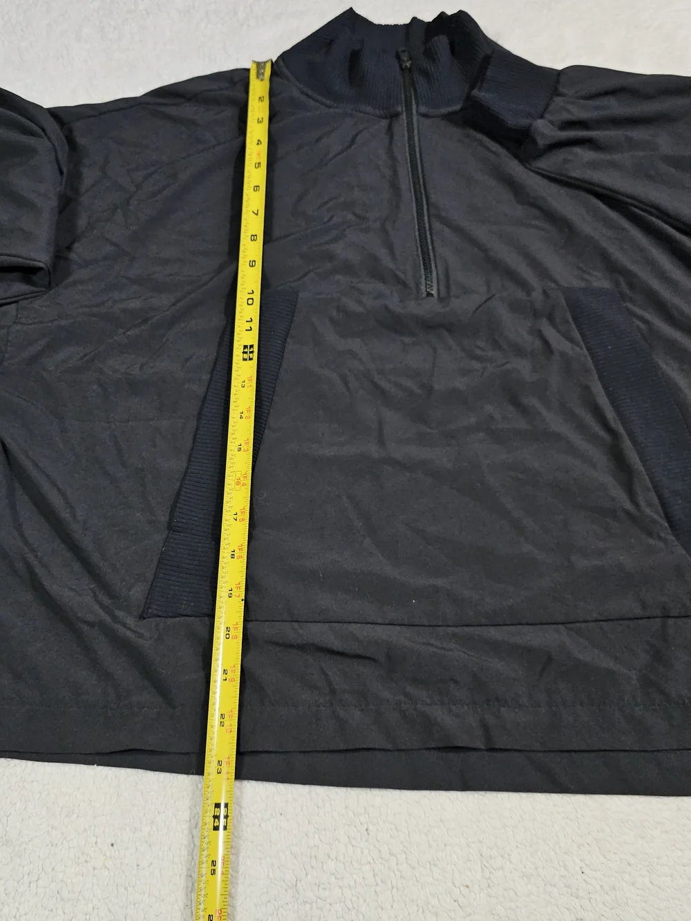 alo yoga Black Windbreaker Wide Relaxed Bomber Track Jacket S.
